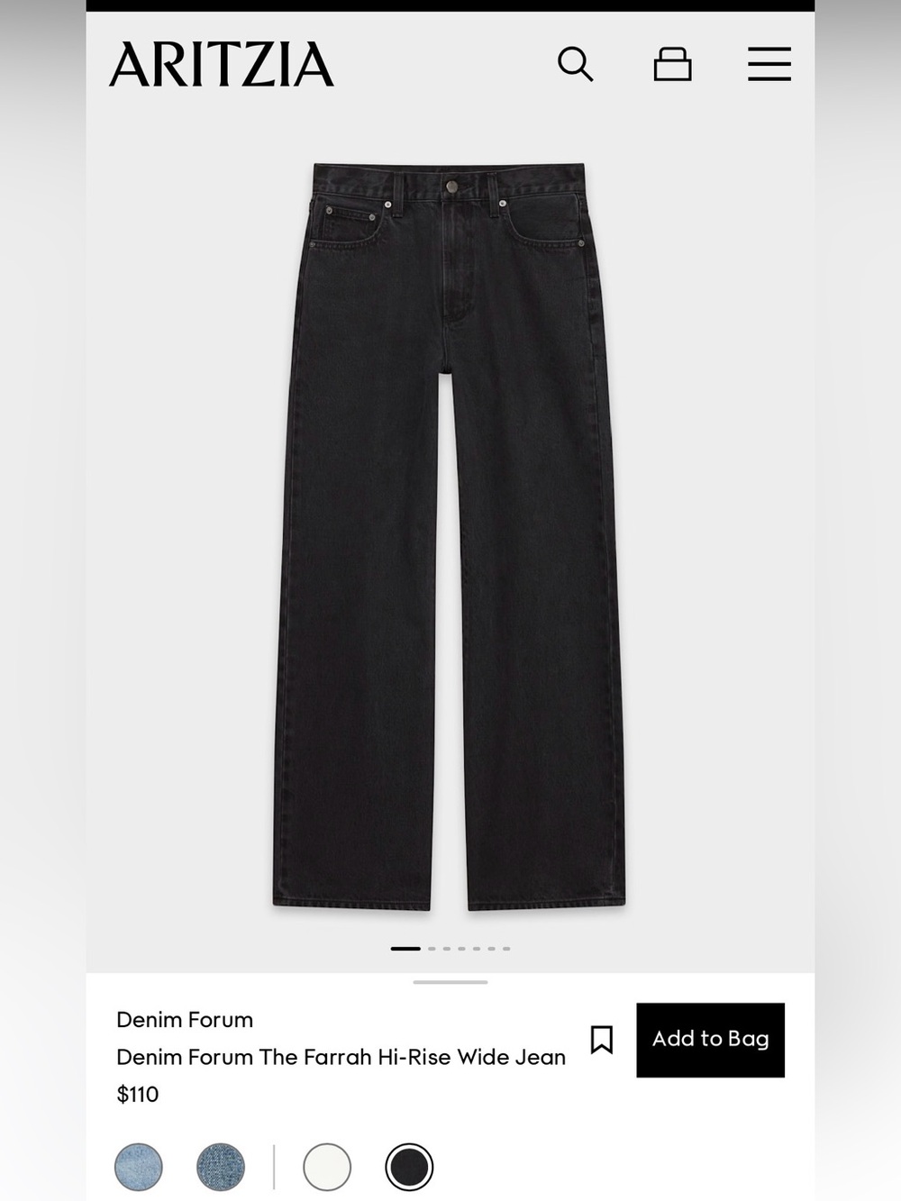 Denim Forum Black Flare Wide-Leg Jeans